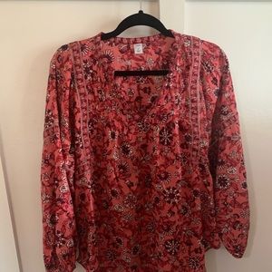Old Navy Pink and floral boho blouse. Size M, NWOT